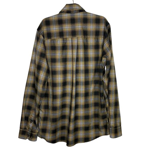 Dixxon Flannel Co Brownells Mens Medium Big Iron Plaid Shirt Pearl Snaps Collab - Picture 8 of 10
